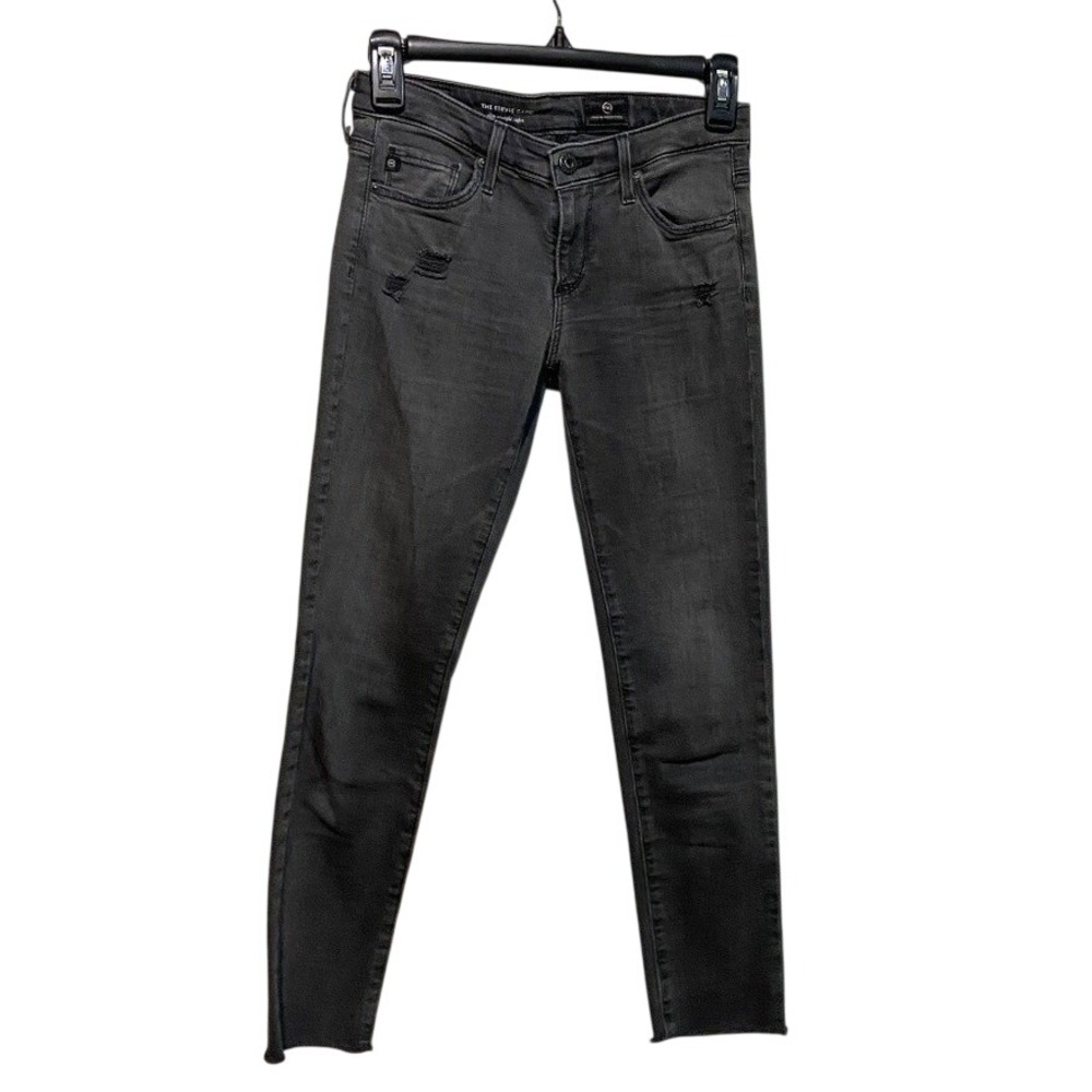 AG Adriano Goldschmied The Stevie Capri Slim Straight Grey Jeans DBD1727 Size 25